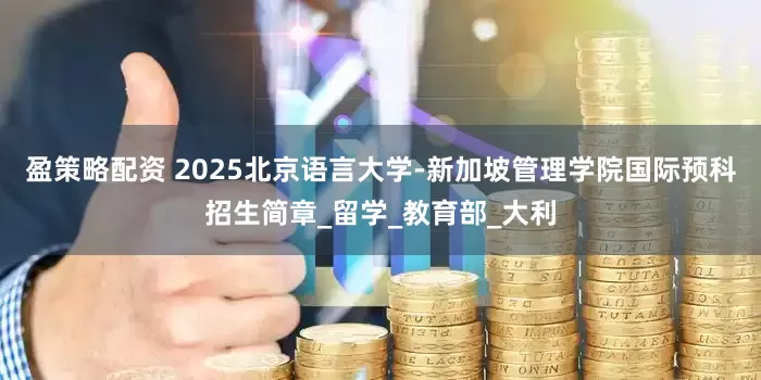 盈策略配资 2025北京语言大学-新加坡管理学院国际预科招生简章_留学_教育部_大利